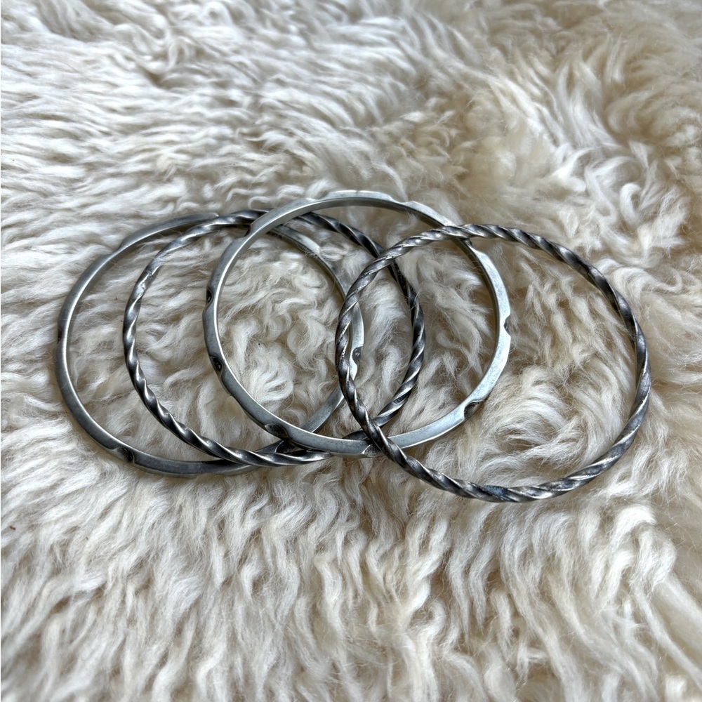 Vintage Sterling Silver Stacking Bracelets